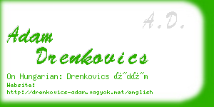 adam drenkovics business card